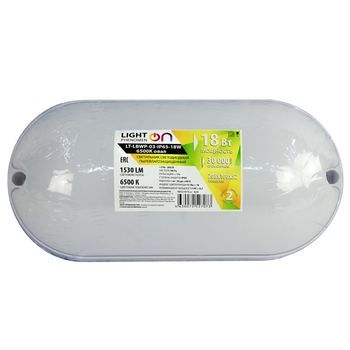 Банник LT-LBWP-03-IP65-18W-6500К LED овальный - Светильники - Для ЖКХ - omvolt.ru